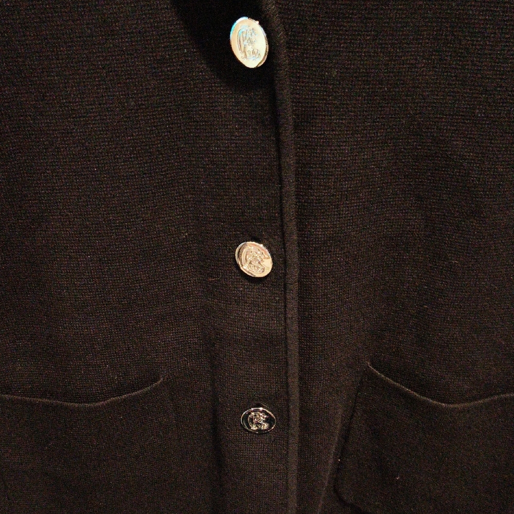 Chaps Elegant Black Buttoned Down Jacket W Pocket… - image 4